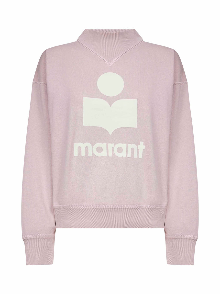 Pink Moby Logo Sweatshirt Cotton Sweatshirts