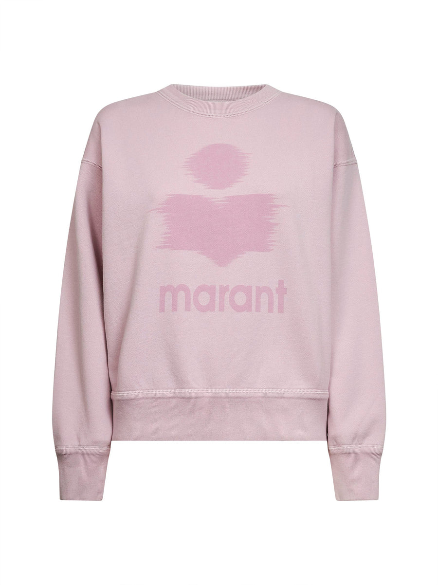 Pink Mobyli Logo Sweatshirt Cotton Sweatshirts