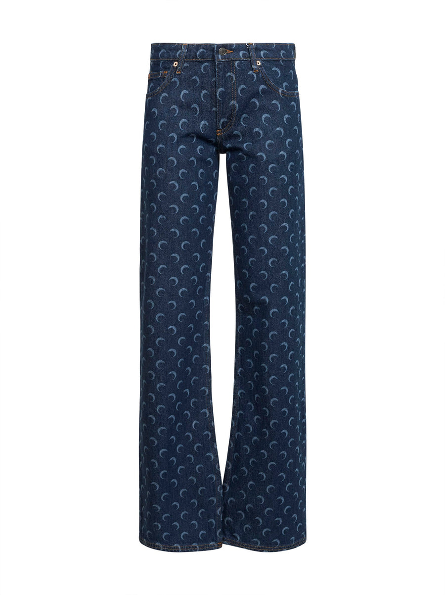 Jeans Moon Midnight Blue Denim Cotton