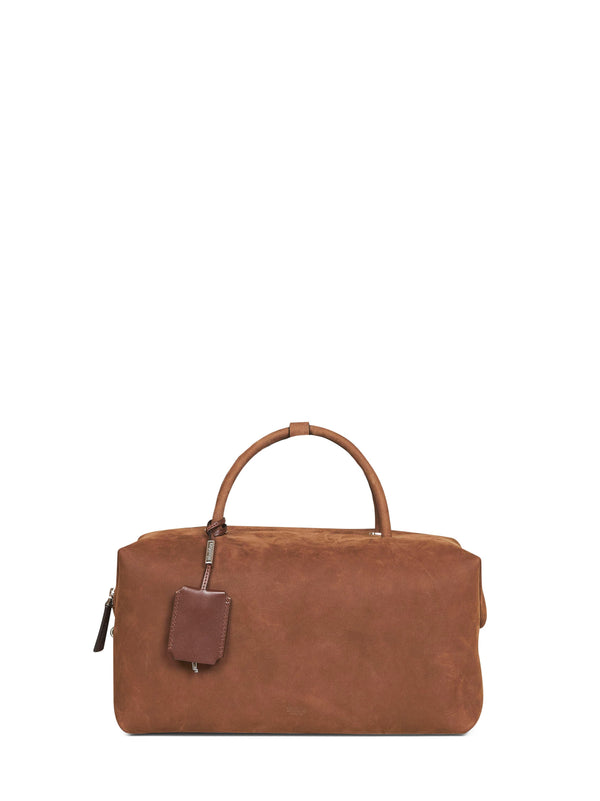 Large Bowler Bag Dark Brown Calf Leather Handbags