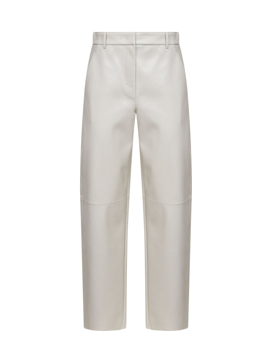 Barrel Trousers White Polyester
