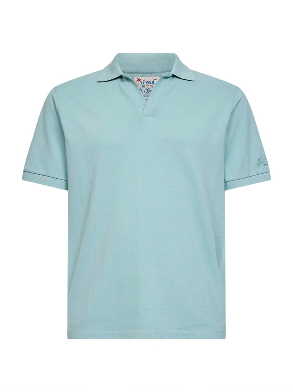 Polo Shirt Charles Sage Green Cotton