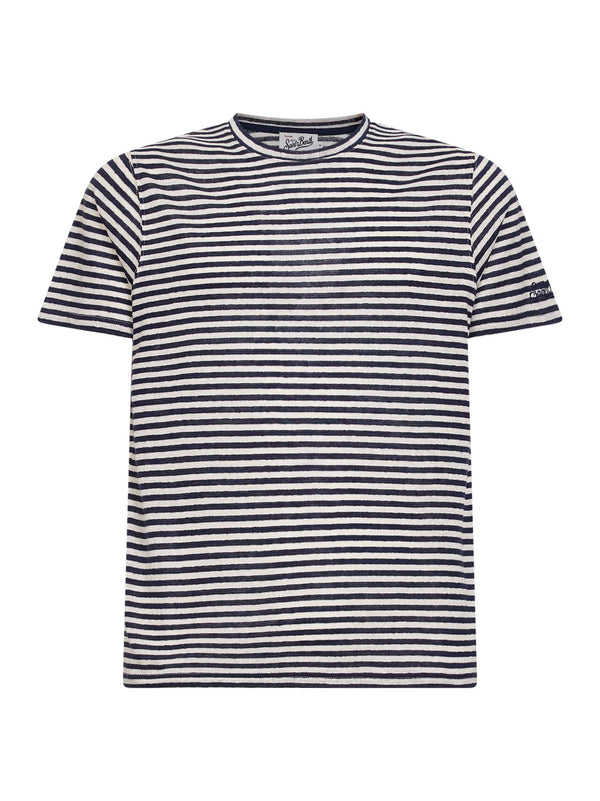 T-Shirt Dover Blue-Cream Cotton T-shirts