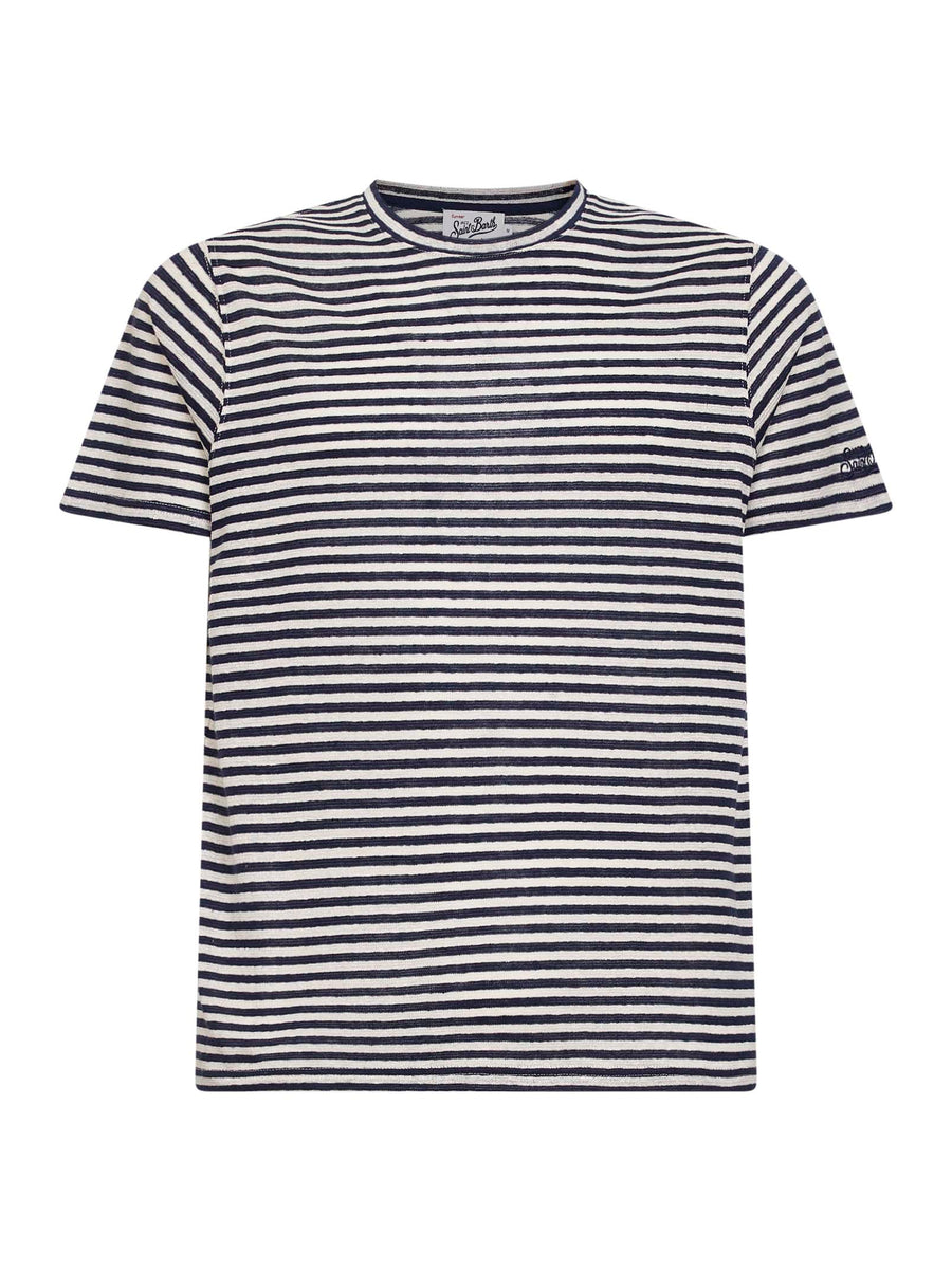 T-Shirt Dover Blue-Cream Cotton T-shirts