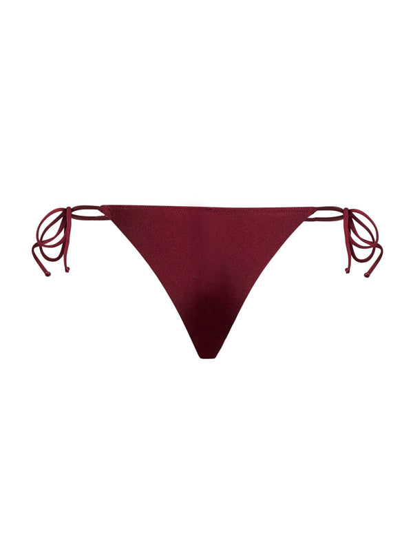 Bikini Bottom Marielle Bordeaux Glossy Lycra Polyamide Swimwear