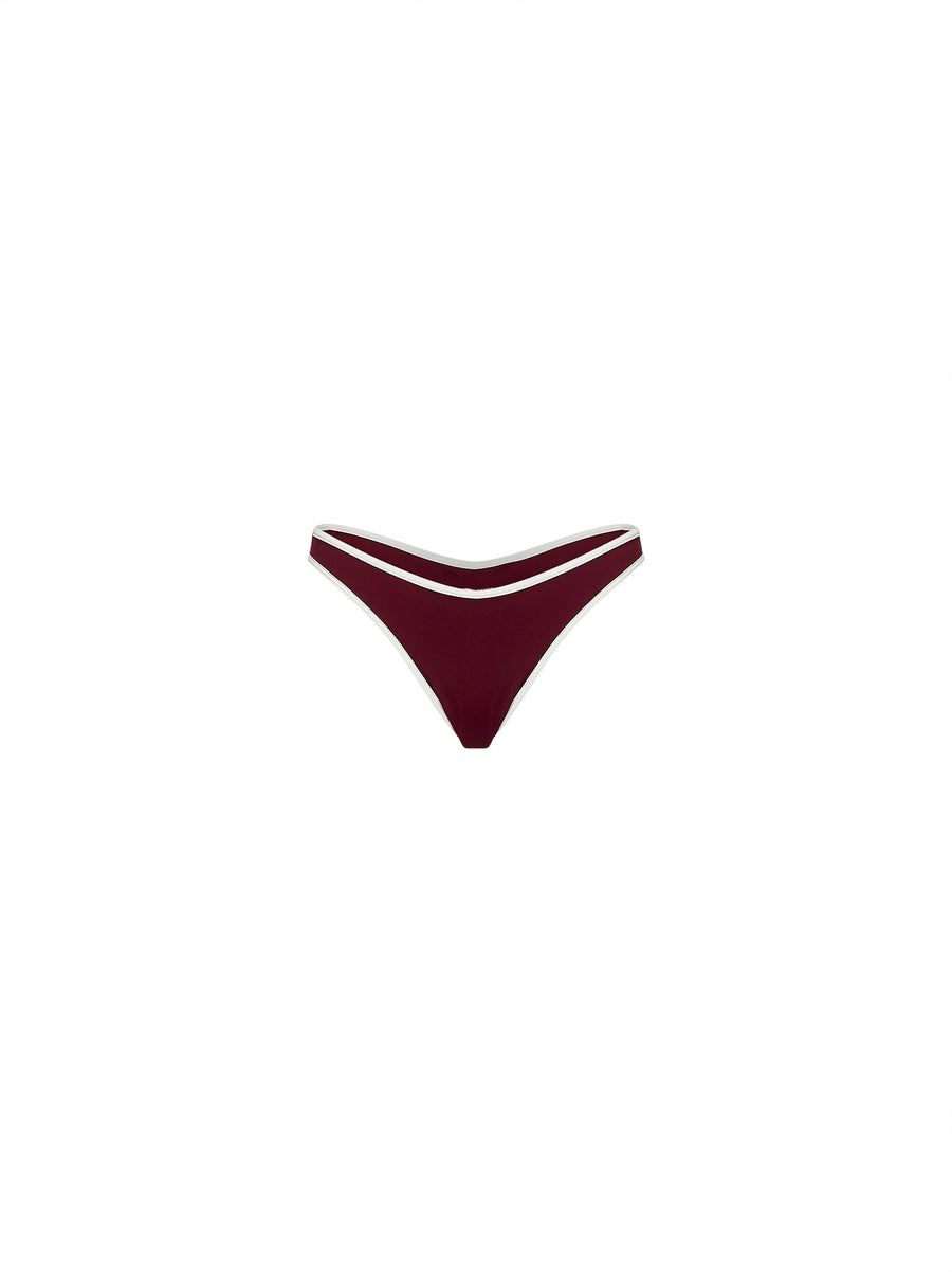 Bikini Bottom Naomi Burgundy Polyamide Swimwear