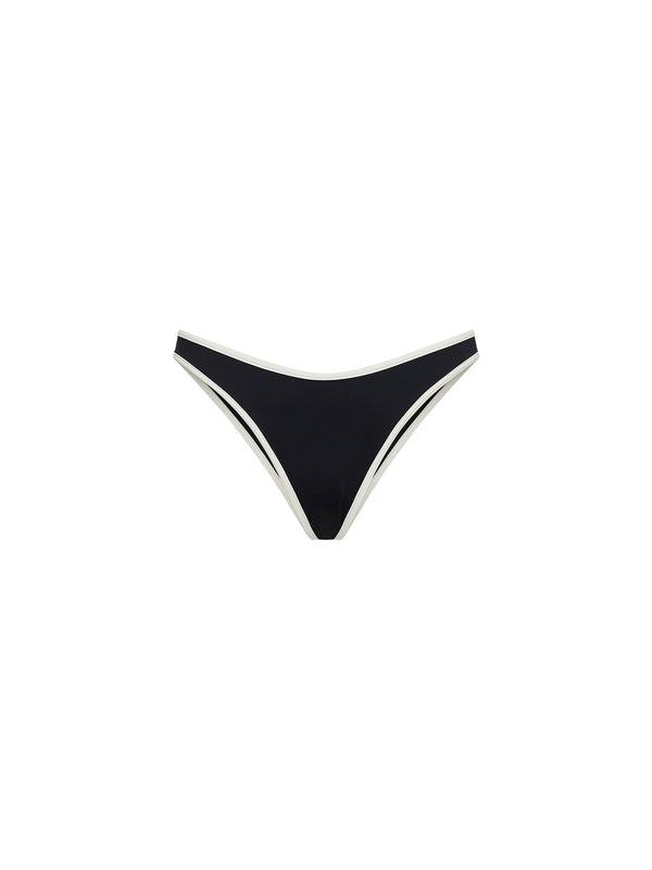 Bikini Bottom Naomi Black Lycra Polyamide Swimwear