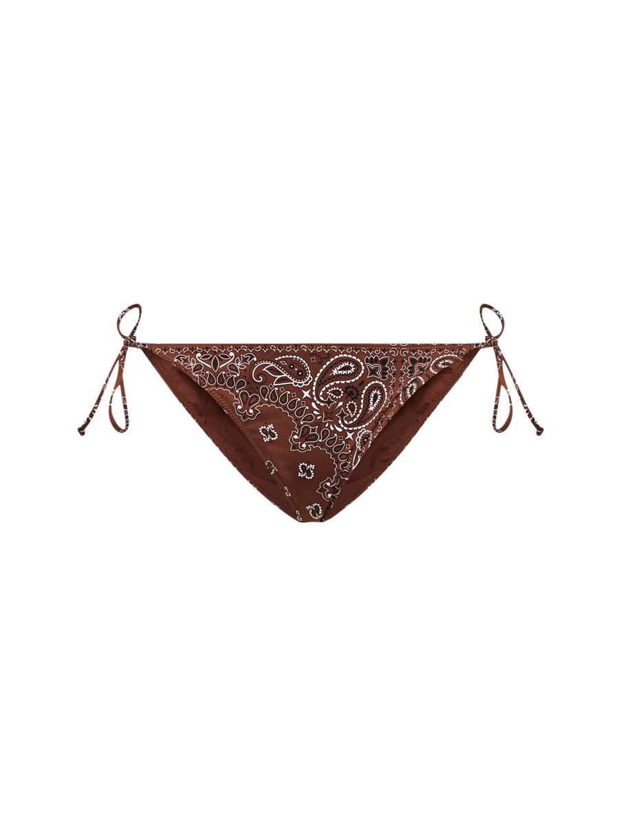 Bikini Bottom Virgo Brown Lycra Polyamide Swimwear