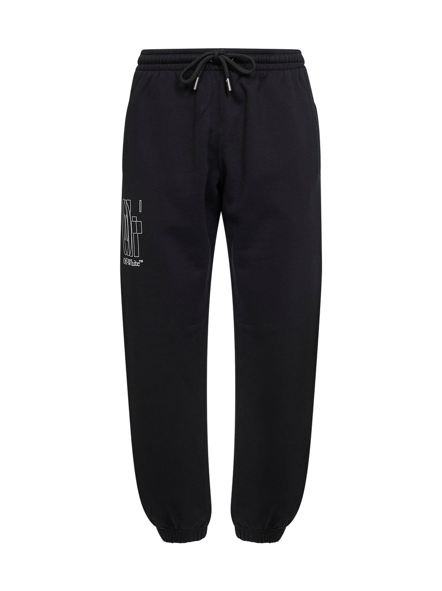 Cotton Fleece Sweatpants Black Trousers