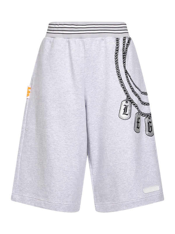 Bermuda Shorts Slouch Grey Linen/flax