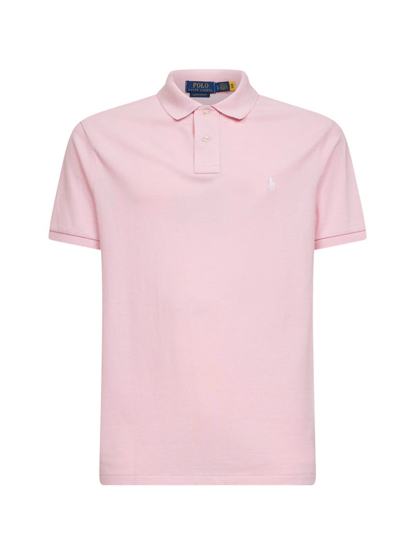 Garden Pink Mesh Polo Shirt Cotton