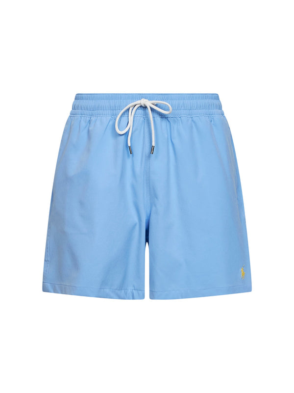 Swim Trunks Traveler Classic Light Blue Polyester Beachwear
