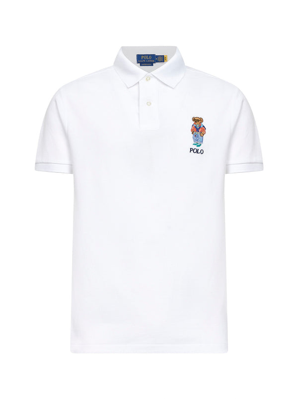 Polo Shirt Bear White