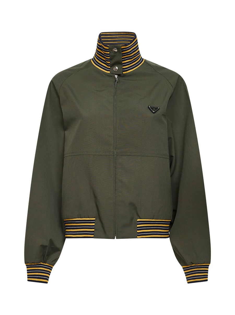 Military Twill Blouson Green Polyester Bomber Jackets