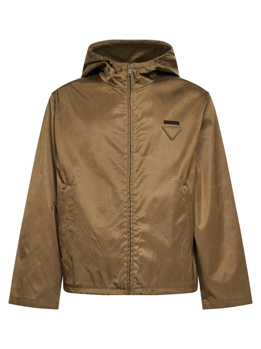 Hooded Jacket Olive Re-Nylon Recycled Polyamide Bomber