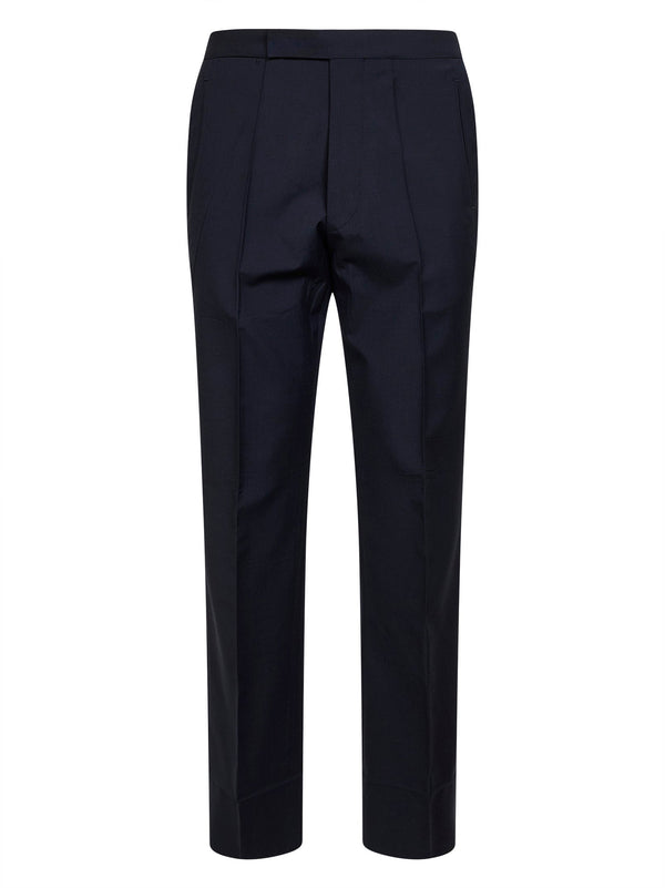 Blue Wool And Mohair Tailored Trousers Virgin