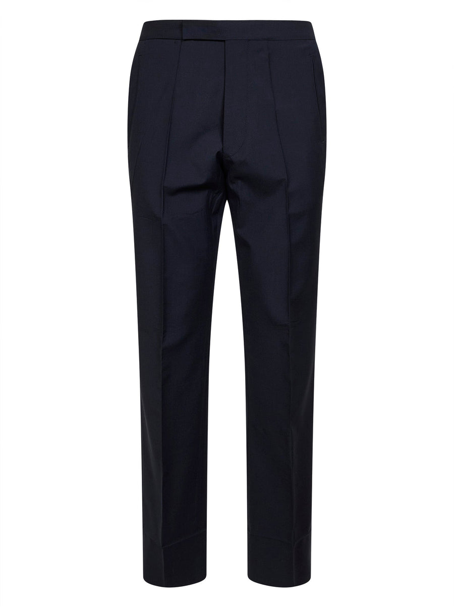 Blue Wool And Mohair Tailored Trousers Virgin