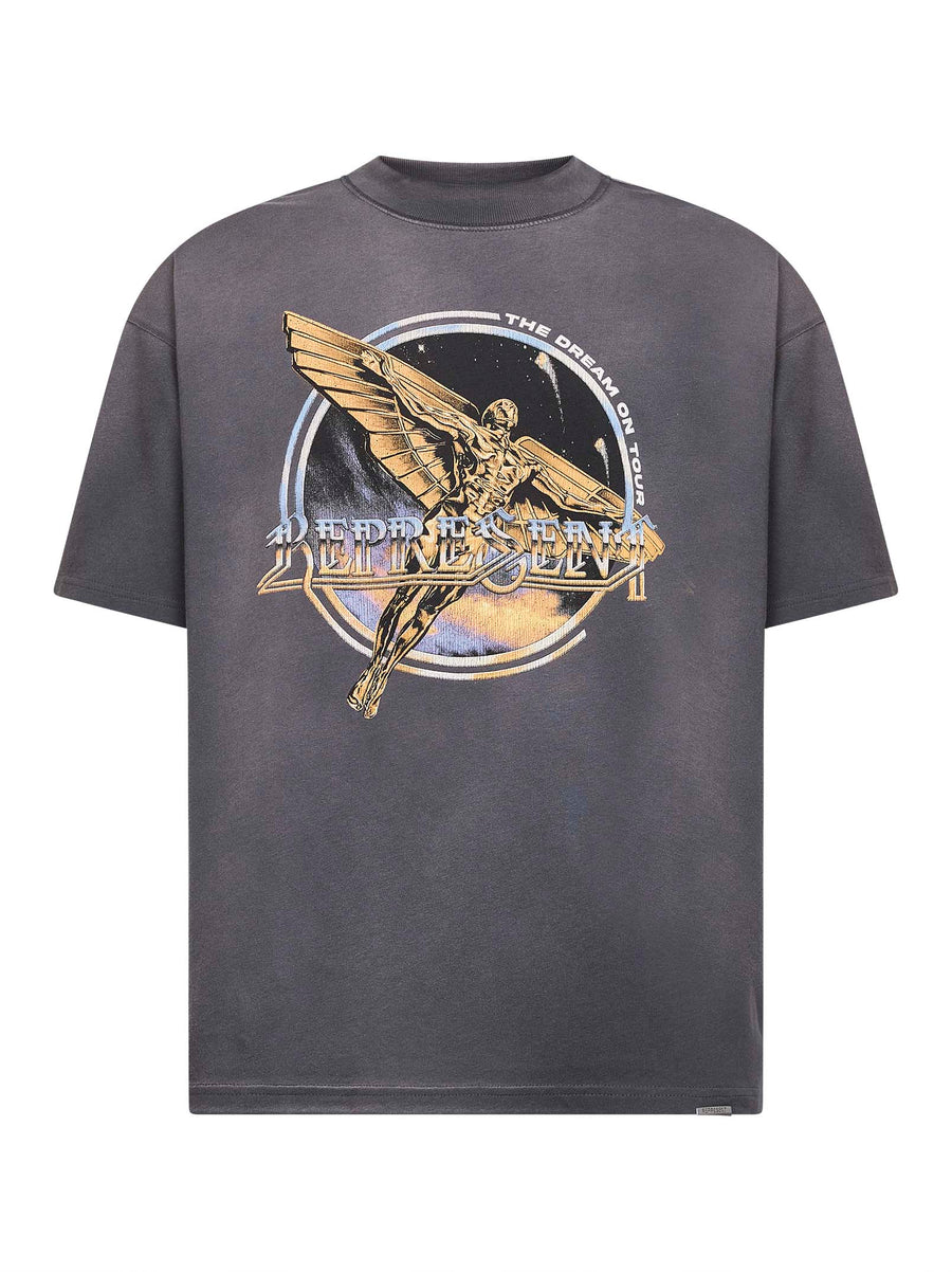 Grey Cotton Jersey Golden Tour T-Shirt T-shirts