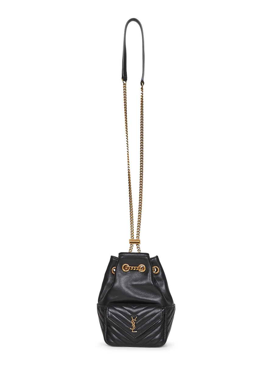 Mini Joe Bucket Bag Black Lambskin