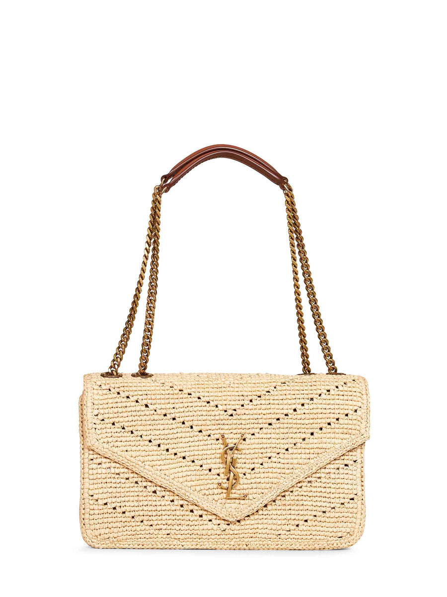 Shoulder Bag Loulou Medium Beige Raffia