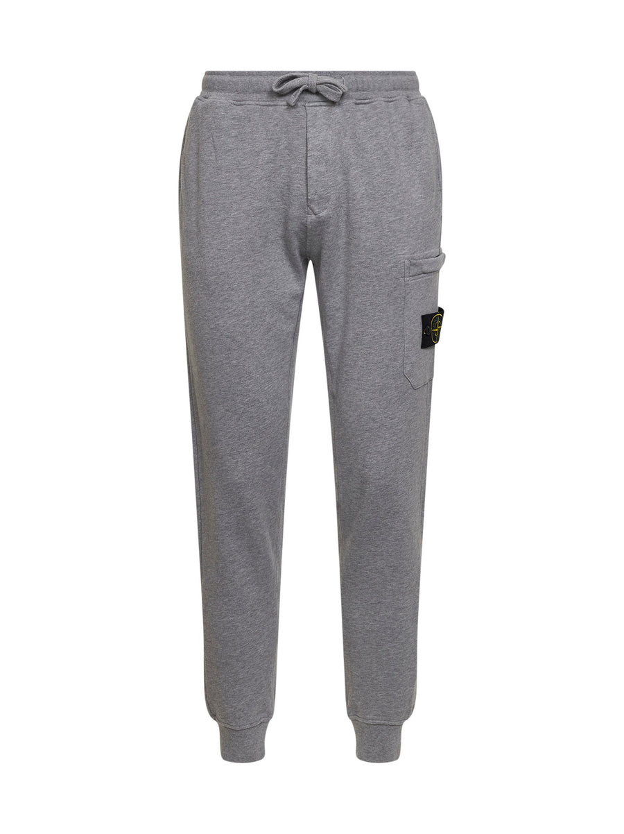 Joggers Dust Grey Melange Cotton Trousers