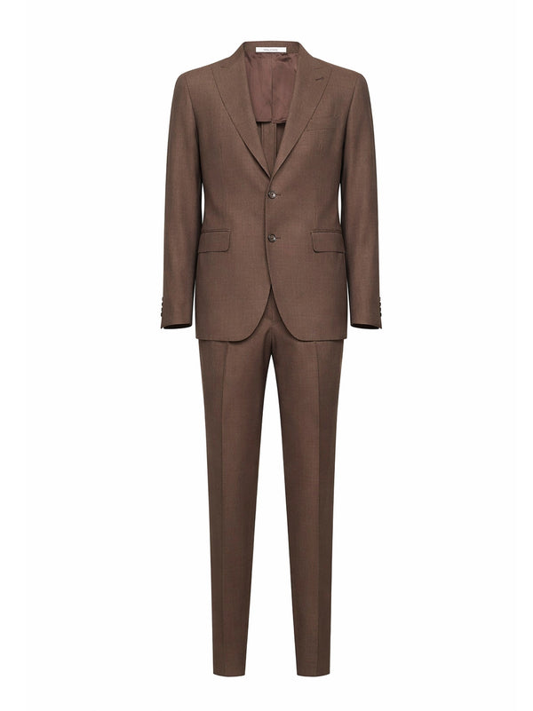 Suit Vesuvio Brown Virgin Wool Suits
