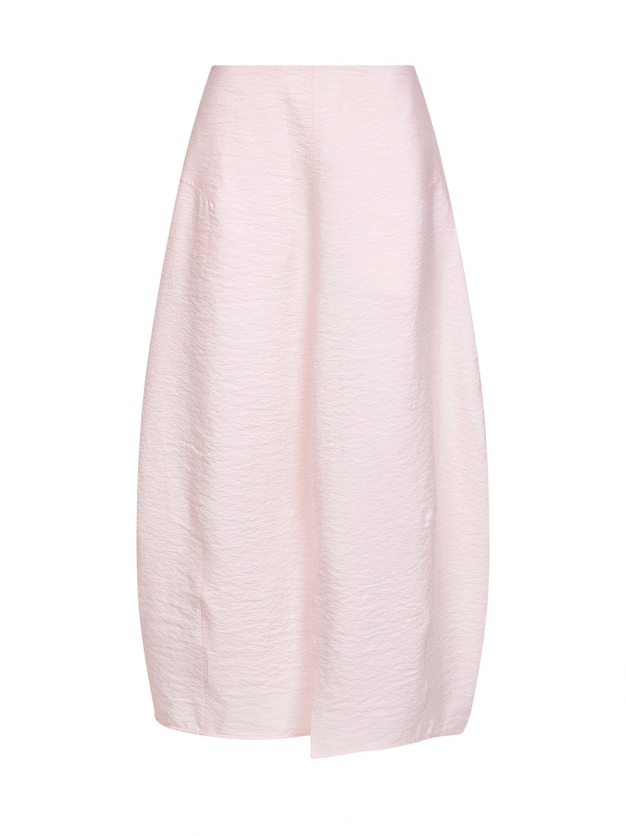 Long Parachute Skirt Bloom Pink Silk Blend