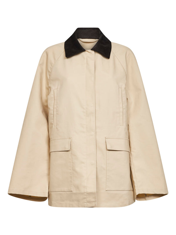 Cotton Summer Jacket Beige Bomber
