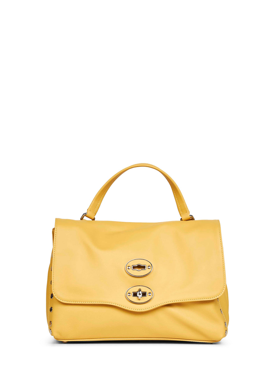 Small Postina Handbag With Yellow Sole Bovine Leather Handbags