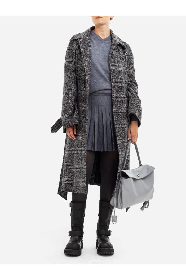 Balenciaga Ribbed fabric skirt in gray