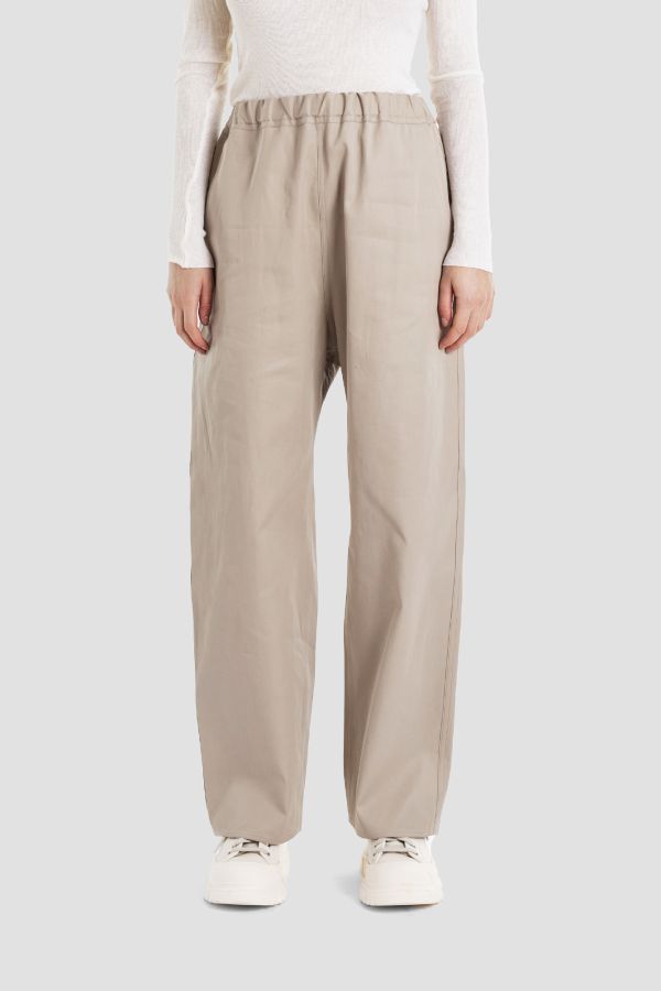 Sofie D'Hoore Lightweight linen-like crinkled fabric trousers in beige
