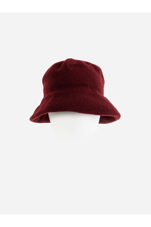 Scha 1744 Felted wool bucket hat in burgundy