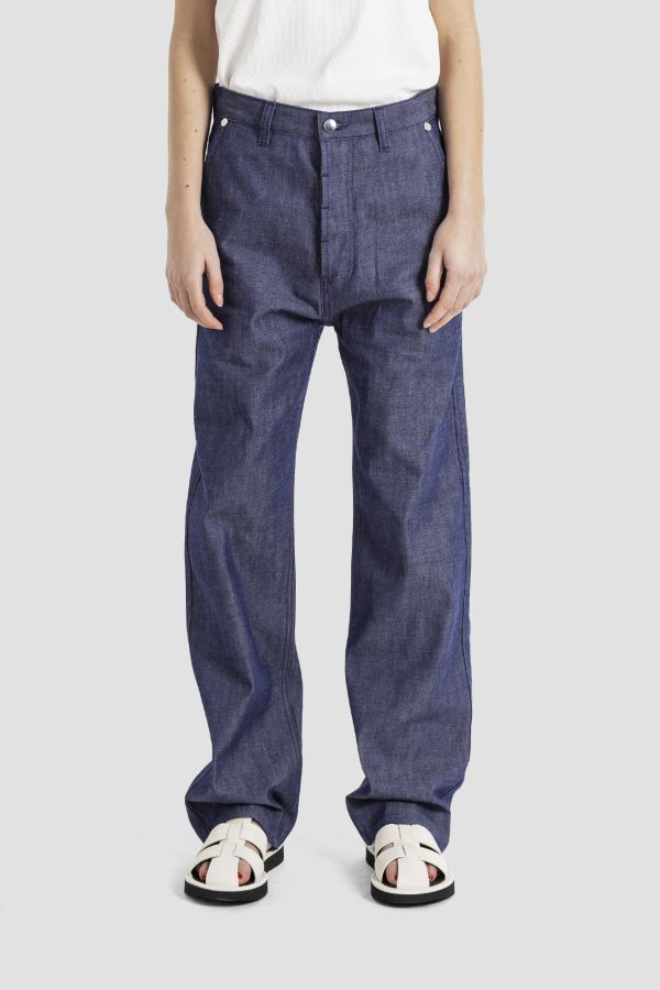 Sofie D'Hoore Raw indigo denim jeans in navy