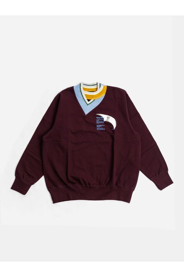 Kolor Fleece sweater in burgundy