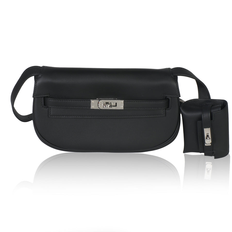 Hermès Black Swift Kelly Moove Phw Leather Handbag Bag