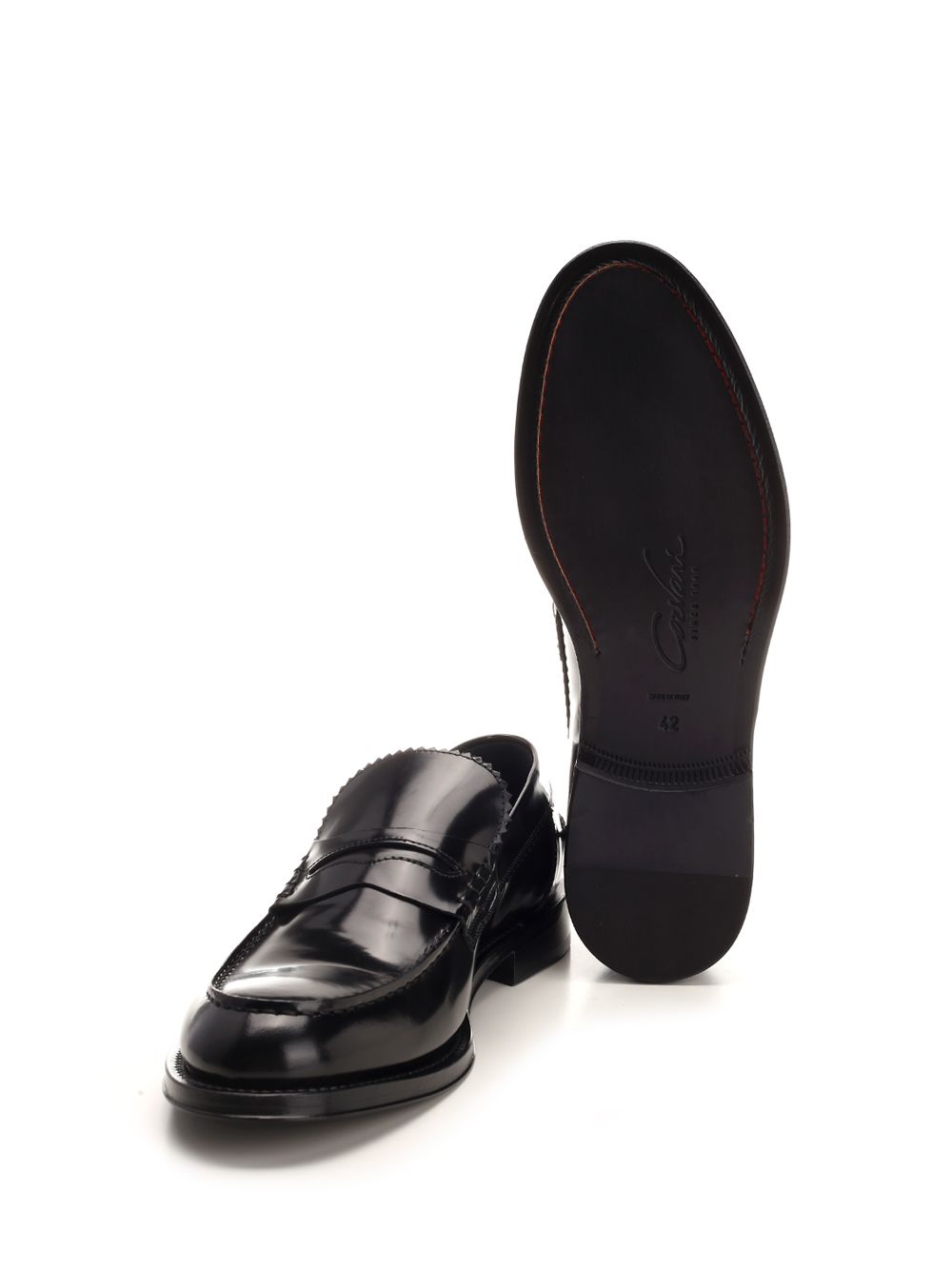 Brushed leather penny loafer Black Tomaia Vitello Loafers