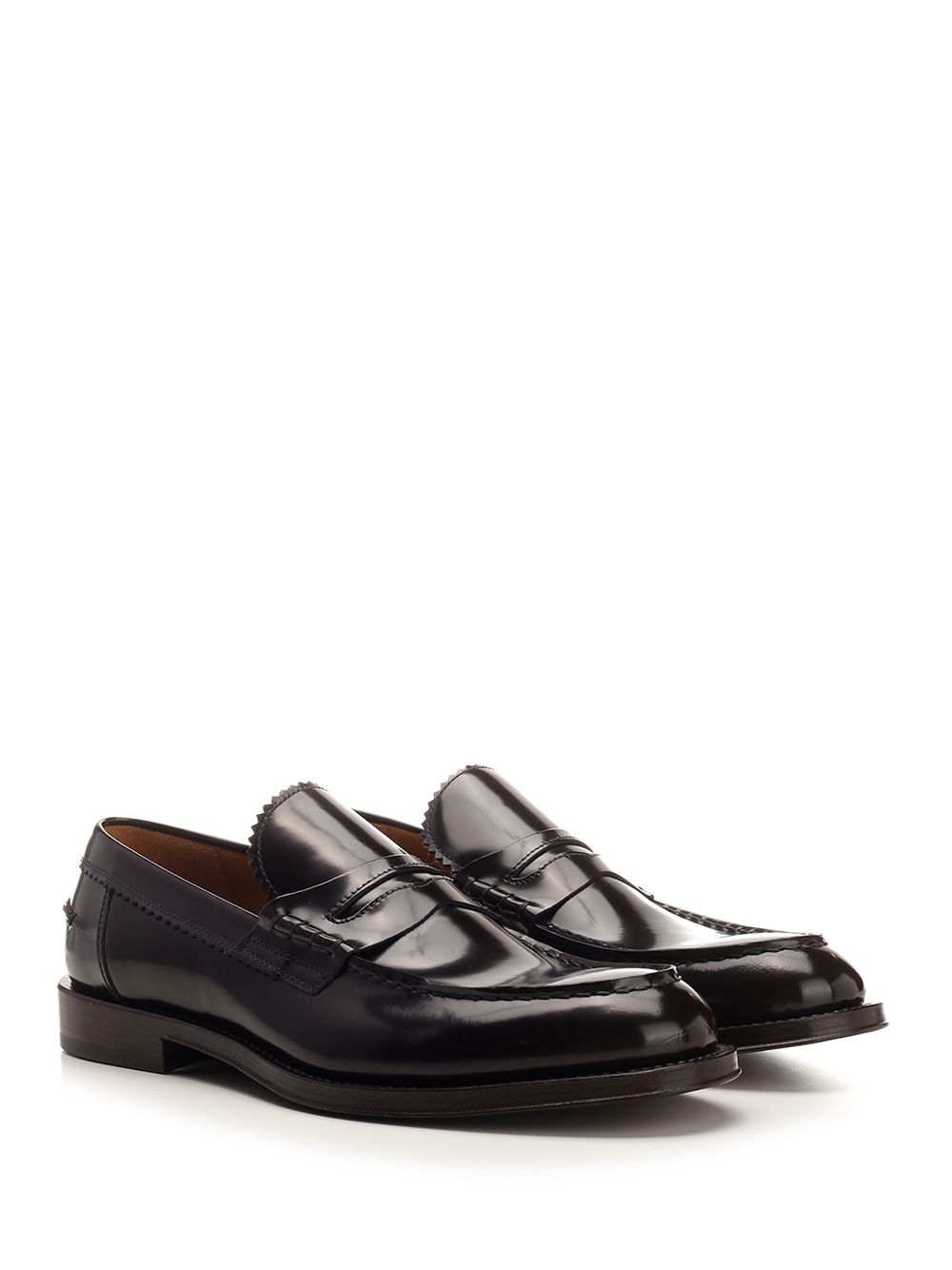 Brushed leather penny loafer Black Tomaia Vitello Loafers