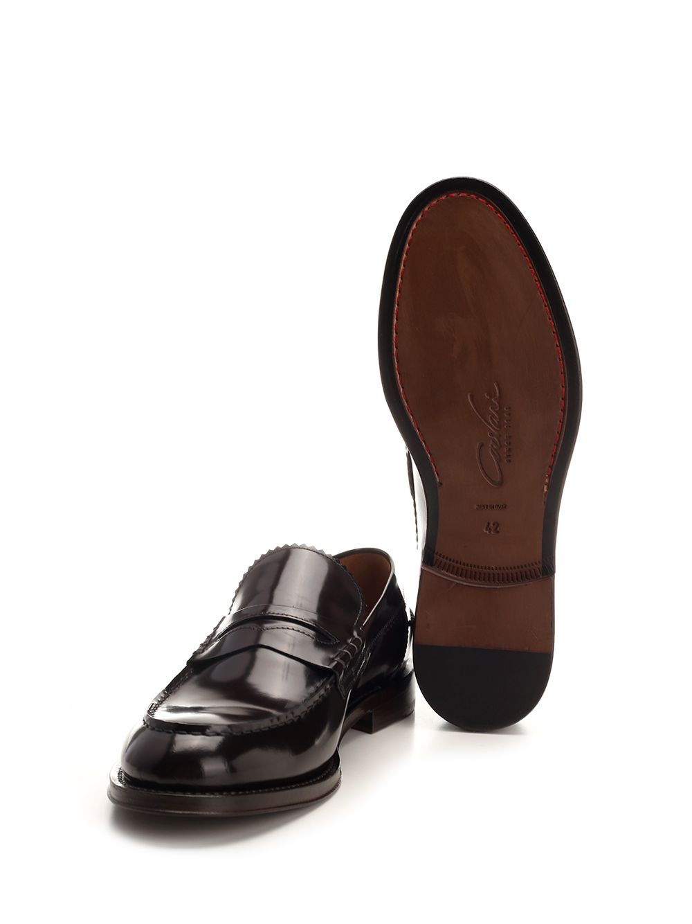 Brushed leather penny loafer Black Tomaia Vitello Loafers