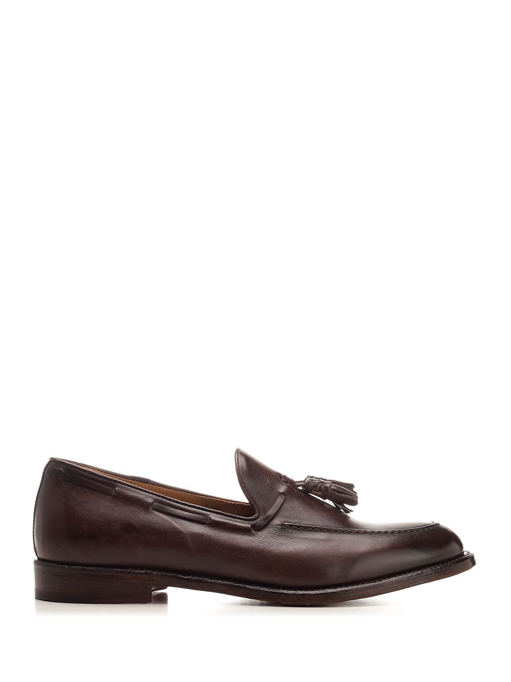 Leather loafer with tassels Brown Lace-up Shoes