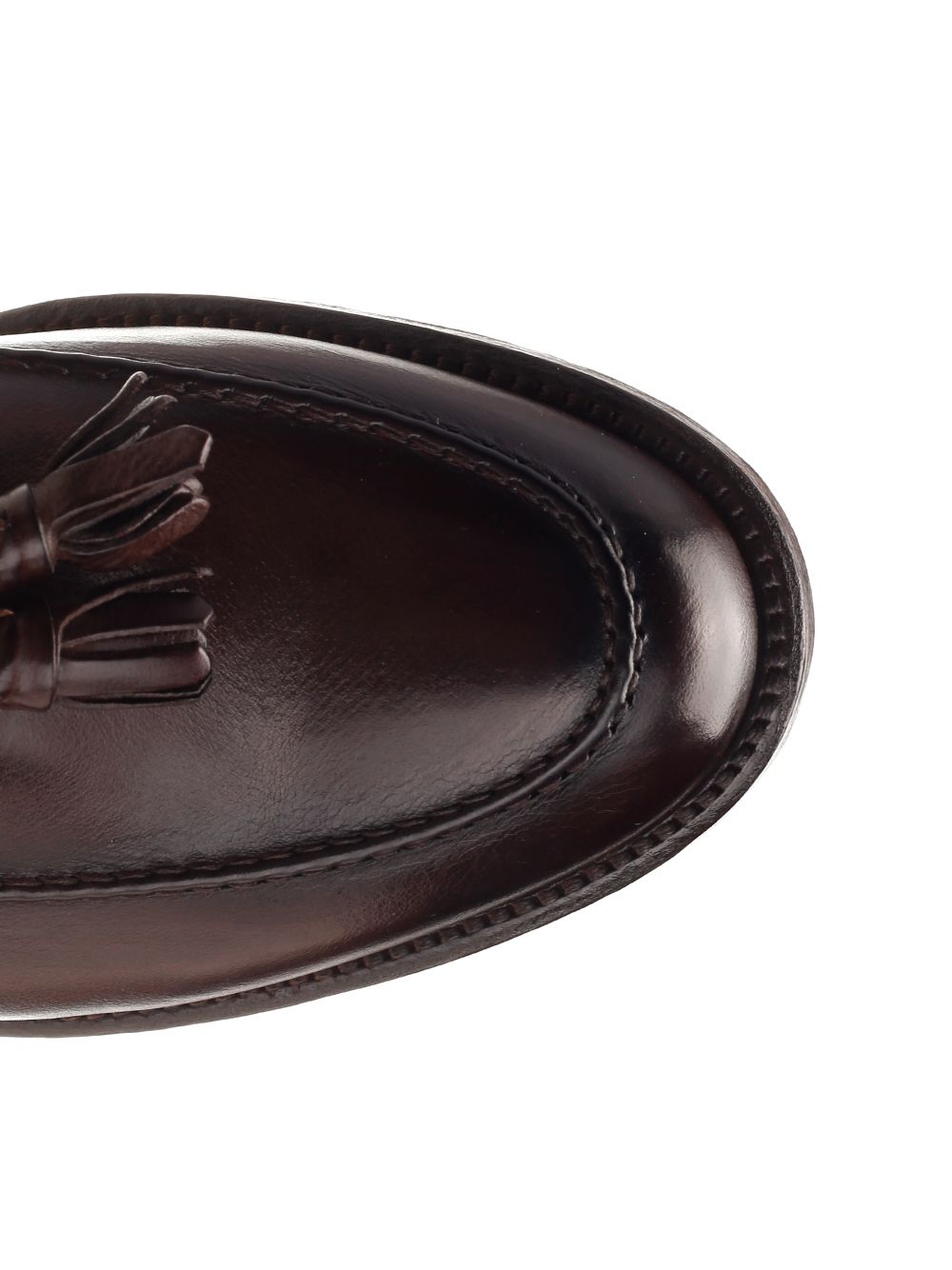Leather loafer with tassels Brown Lace-up Shoes