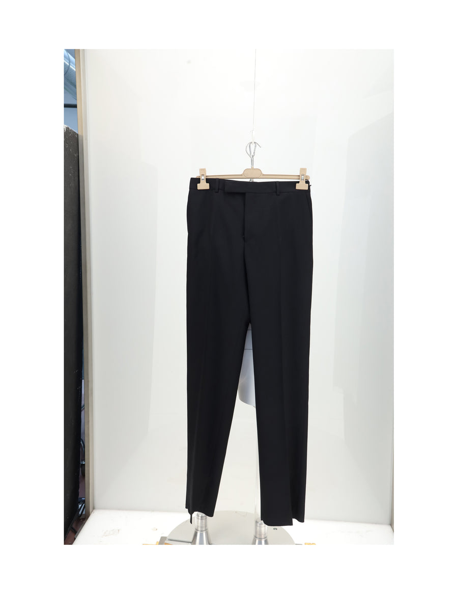 Trousers Classic Black Wool (ovis Aries)