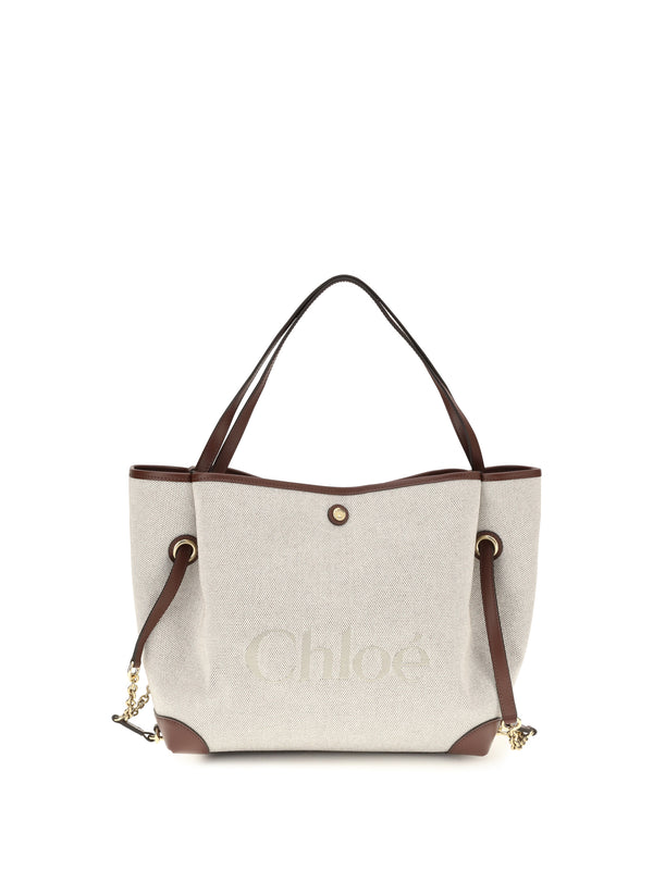 Tote Bag Clover Canvas Crafty Brown Cotton Shoulder