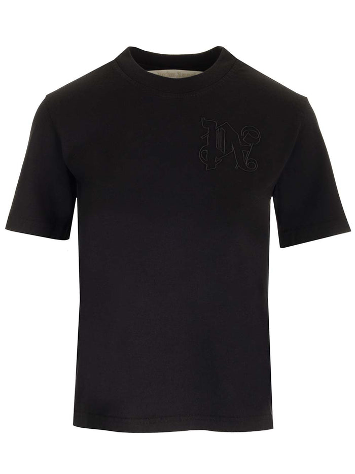 Black T-Shirt With Monogram