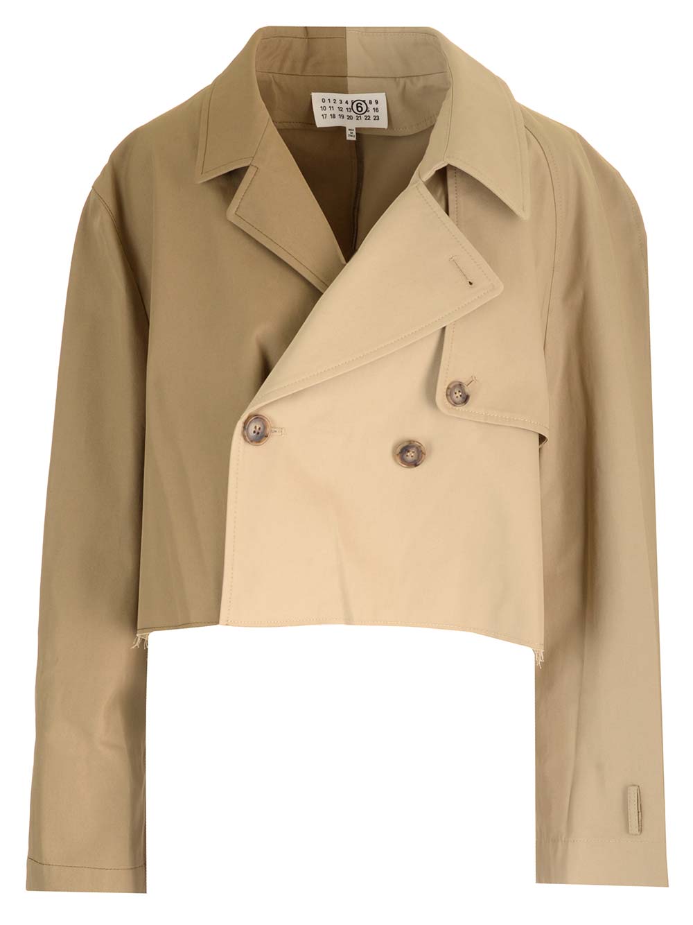 Cropped Trench Coat Beige Jacket