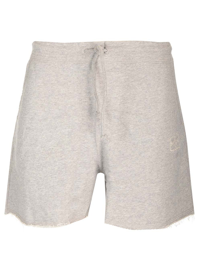 Grey Shorts With Drawstring Organic Cotton Trousers