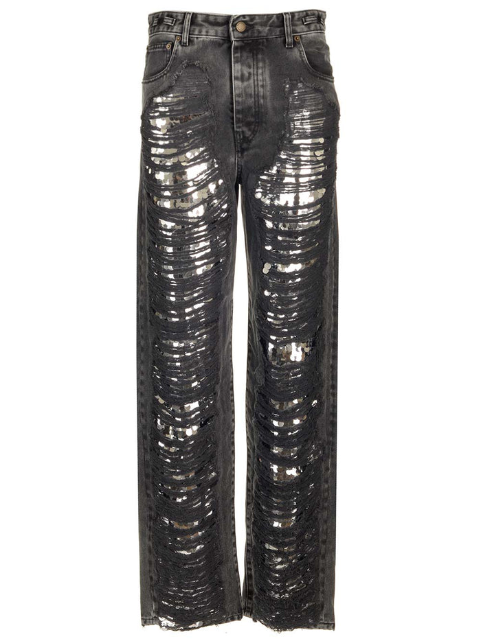 Karen distressed denim Black Jean