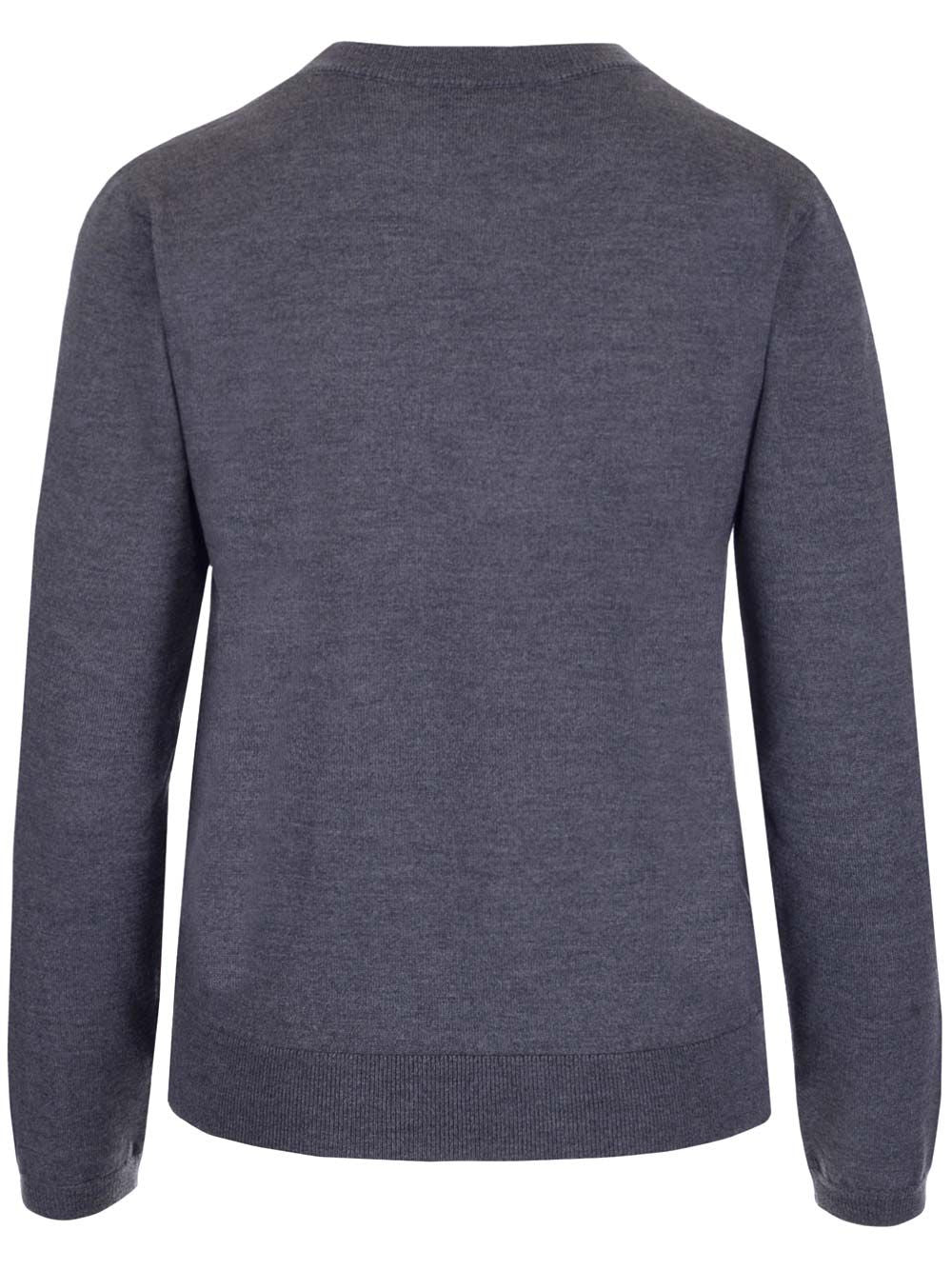 Basic Pullover Grey Wv-laine Vierge