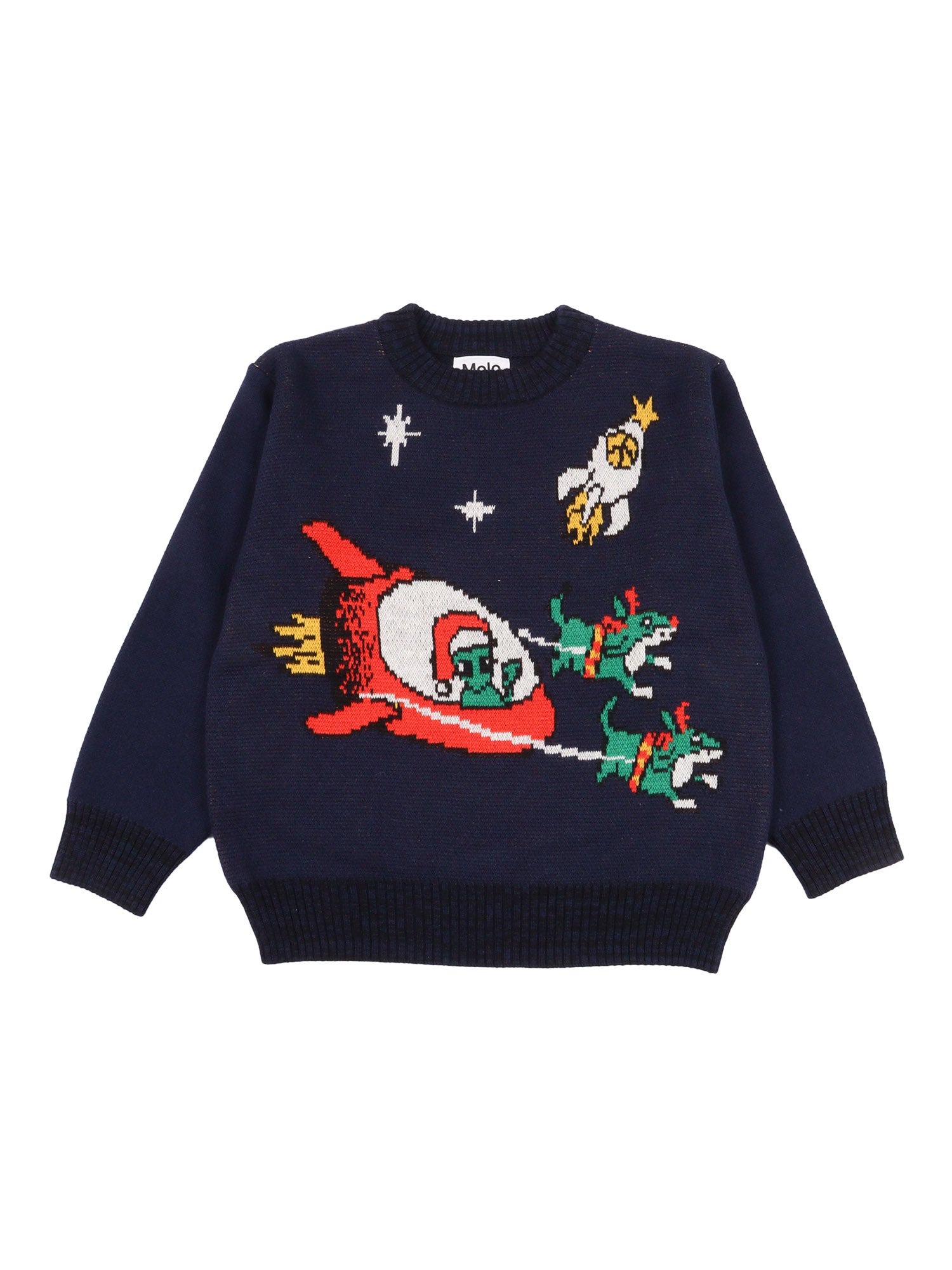 Bello Jumpers Blue Cotton Acrylic Crewneck