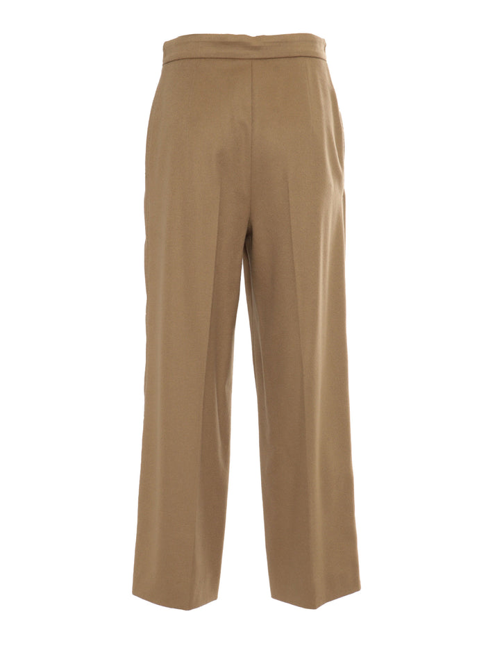 Burano camel long trousers Virgin Wool Pant