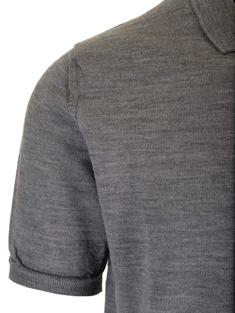 wool polo shirt Grey